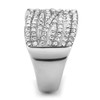 YourJewelleryBox 362 Pretty Stainless Steel Simulated Diamond Ring Band Pave