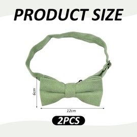 IDNVFY Pack of 2 Cotton Bow Tie, Adjustable Bow Tie, Kids Bow Tie, Dance Costume Accessories