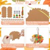 ApollOptimum 12 Hedgehog Craft Sets for Children, Felt Craft Pendant