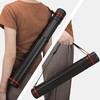 DEWEL 2 Pcs Black Document/Poster/Art Storage Tube, Adjustable Strap Waterproof