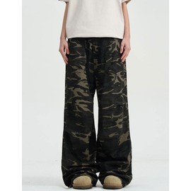 DAZZLZZAD Y2k Camo Cargo Pants Men Baggy Camouflage Pants Oversized Joggers Trousers Hip Hop Sweatpants with Pockets