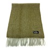 100% Baby Camel Hair Gents Winter Green Herringbone Tattersall Scarf