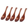 5Pcs Wooden Spoons Natural Safe Comfortable Light Weight Delicate Sturdy