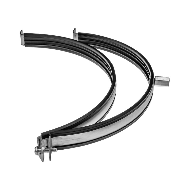 HVAC OV 10" Inch Galvanized Steel Duct Clamp with Rubber