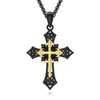 PELOVNY Cross Necklace for man 925 Sterling Silver Christian Religious