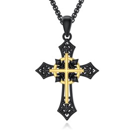 PELOVNY Cross Necklace for man 925 Sterling Silver Christian Religious Jewelry Gifts for Men Women