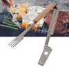 Grill Spatula Fork Tongs Durable Stainless Steel Food Tongs Multifunctional