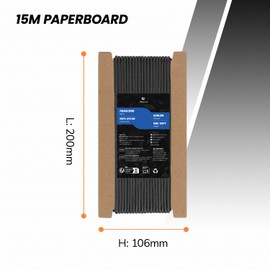 Abma Cord Paracord 3 mm 15 m 100% Nylon Rope Paracord 425 Type II Cord with 3 Cores for Crafts, Camping, Survival - Max. 192 kg (425 lbs) - Black