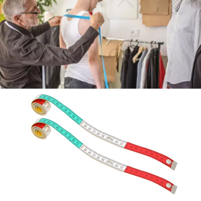 10pcs Soft Measuring Tape 60Inch 150cm Double Sided Colorful Clear
