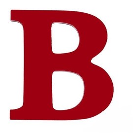 8-Inch Wall Hanging Wood Letter B Red
