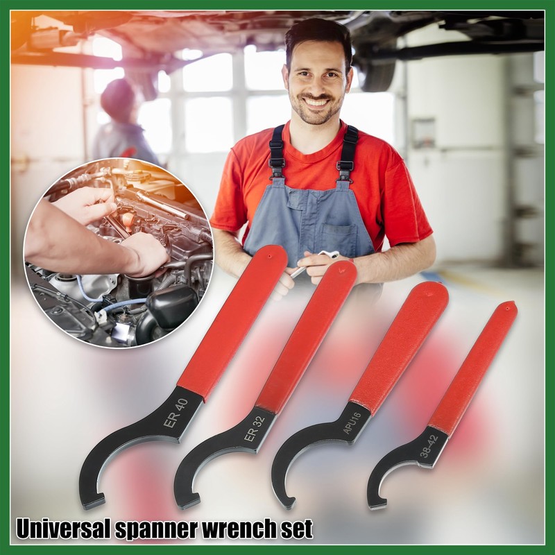 Motoforti 4pcs Coil Over Wrench Shock Spanner Adjustable C Shape