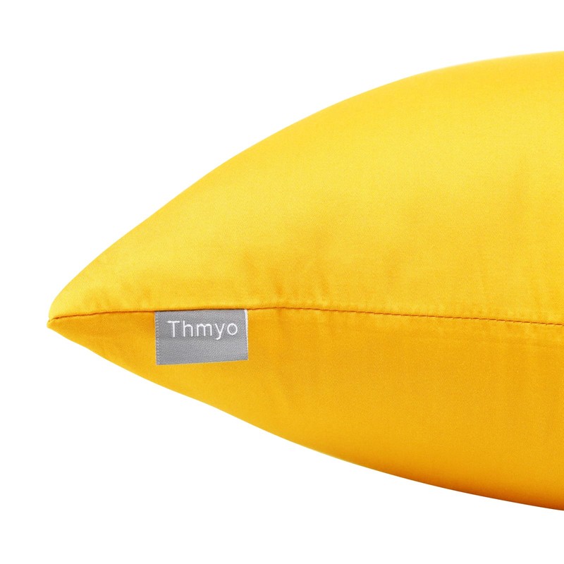 Thmyo paquete de 2 fundas para almohadas cuadradas de algodón
