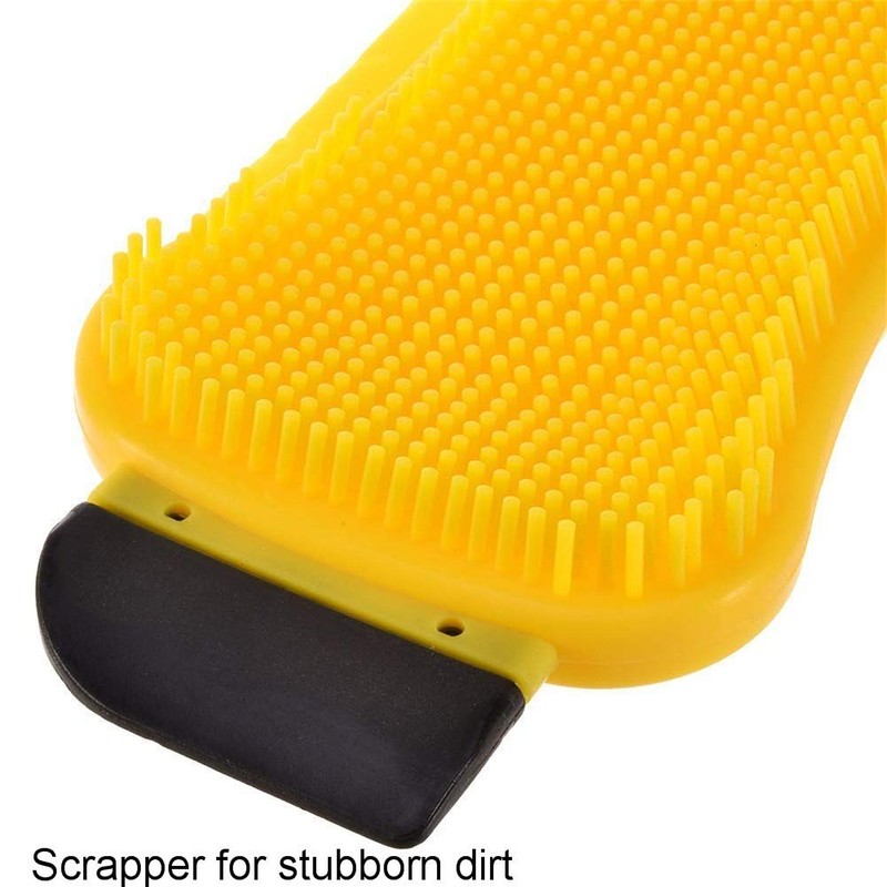 2 Pack 3-in-1 Silicone Sponge Reusable Durable Long Lasting Scrubber