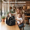 Baby Changing Bag Backpack, Quilted Waterproof Nappy Bag with Insulated