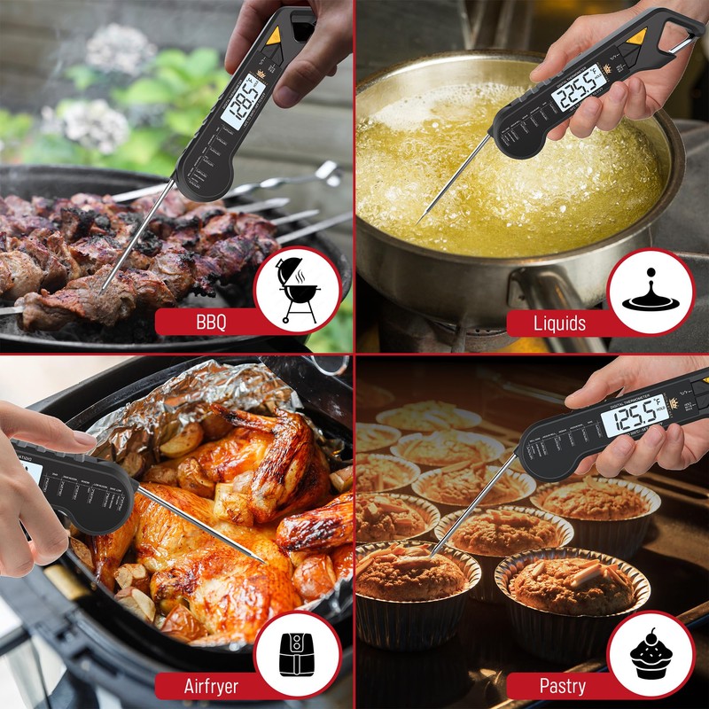 Monarchef Professional Meat Thermometer - Instant Read Food Thermometer with