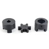 1/2" to 1" L075 Flexible 3-Piece L-Jaw Coupling Coupler Set