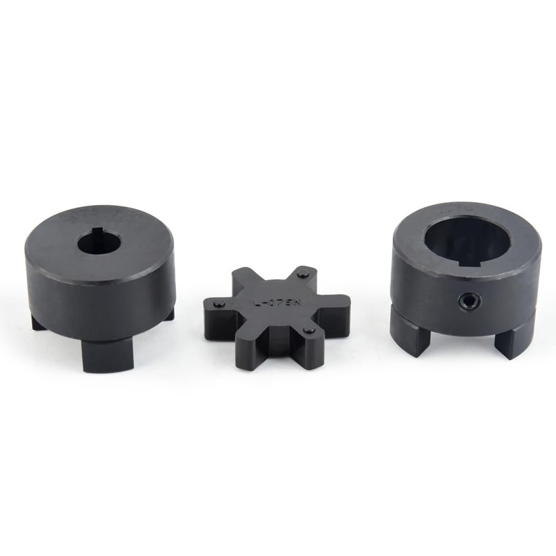 1/2" to 1" L075 Flexible 3-Piece L-Jaw Coupling Coupler Set