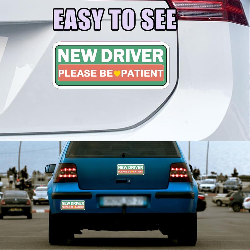 3 Pcs New Driver Car Magnet for Car, Colorful Magnetic