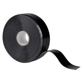 X-Treme Tape TPE-X36ZLB Silicone Rubber Self Fusing Tape, 1" x 36', Triangular, Black