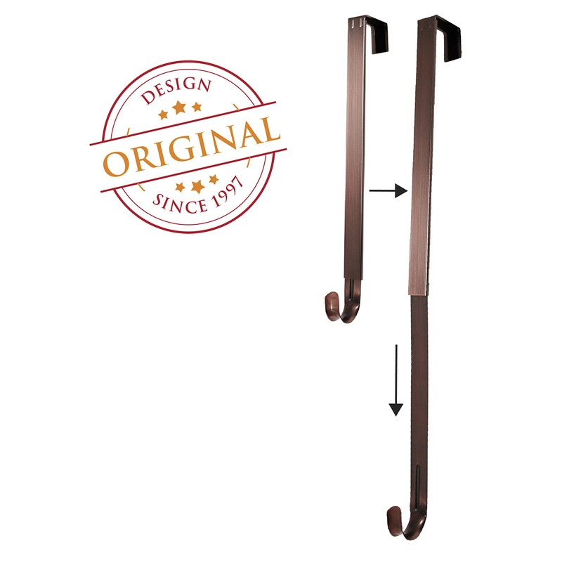 Haute Decor Adapt Adjustable Length Door Wreath Hanger with Interchangeable