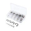 120 Pcs E-Shaped Snap Rings M1.5-M10 304 Stainless Steel Snap