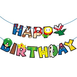 Happy Birthday Banner, Birthday Decoration Boys Birthday Banner Game Theme Birthday Banner Game Party Decorations, Birthday Party Supplies Decorations Theme Gamer Birthday Banner