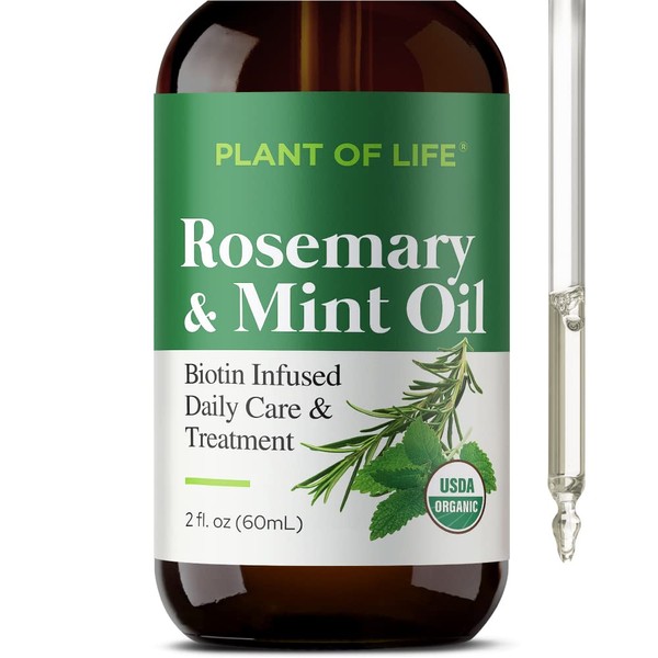 Plant of Life Rosemary & Mint Oil | Multi Hair Strengthening Complex | Scalp Nourish & Treatment | | Essential Oils (2oz / 60ml)