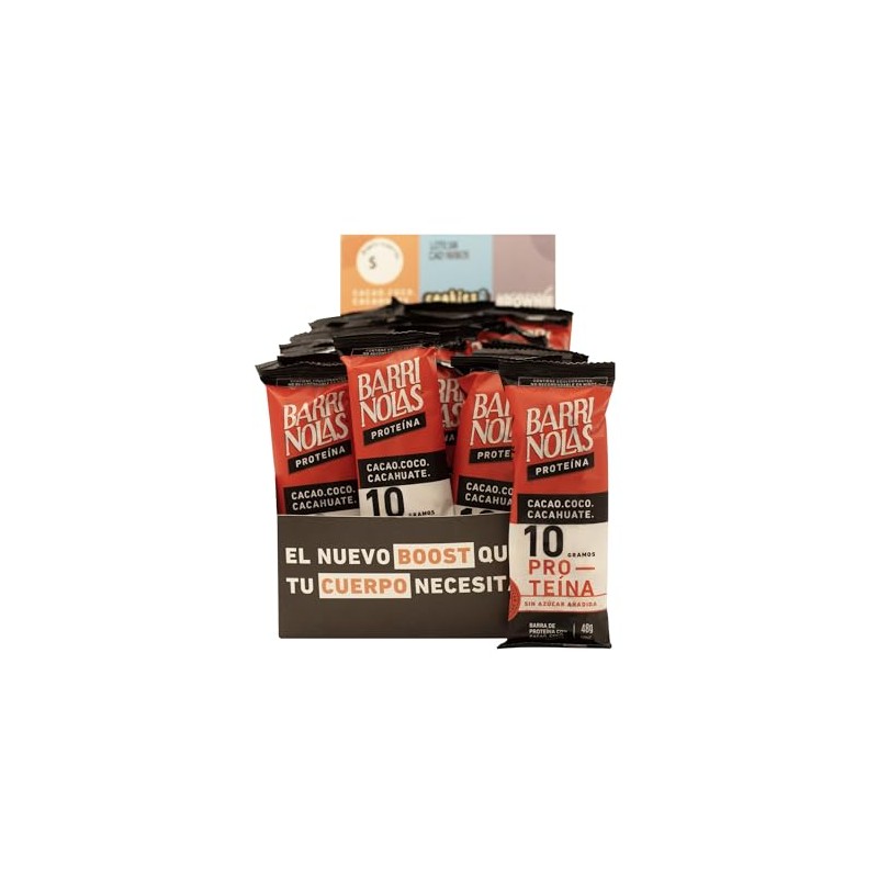 BARRINOLAS PROTENA PACK 15 Pz Sabor CocoCacao - 10g de