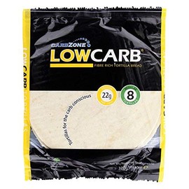 Carbzone Low Carb Fibre Rich Tortilla, Vegan Friendly, No Added Sugar, Whole Grain Wheat, High Protein, 8 Tortillas, 320 Grams (Pack Of 2)