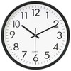 Modern Wall Clock, 12 Inch Quartz Movement, Silent Non-Ticking, Black