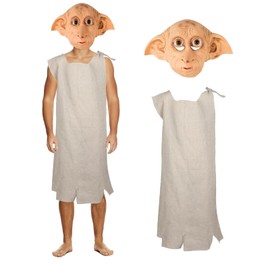 SINSEN Dobby Costume Mask for Adults Latex House Elf Dobby Cosplay Costume with Elf Mask for Masquerade Parties