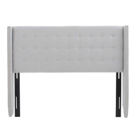 Christopher Knight Home Kendrah Fabric Headboard, Queen / Full, Light Grey