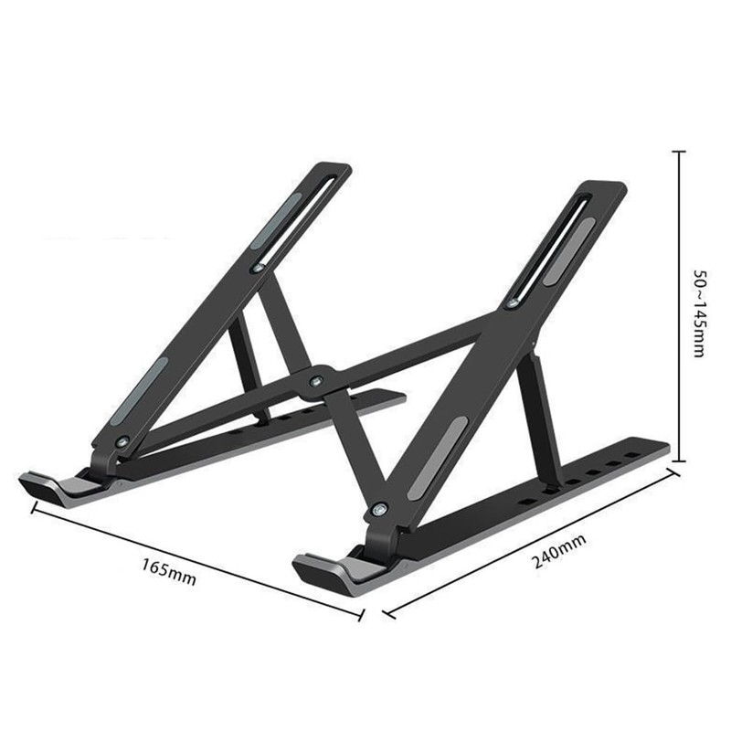 6-Level Adjustment: Aluminum Alloy Computer Stand, Laptop Stand, Aluminum Portable
