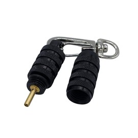 Cigar Prop Lighter Bleed Tool 2.0 – Black- With Keychain Attachement- Aluminum Body with Brass Tip for Air Removal in Torch Lighters – Compact– Made in the USA – Durable and Easy to Use