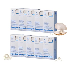 T.Taio Esponjabon Esponjabon - Esponja de jabón de nácar - Limpiador de baño - Eliminación de aceite - Masaje y espuma para pies, codos y cara, accesorios de baño, aroma fresco (paquete de 10)