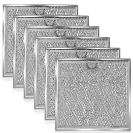 LemonRoad 6 Pcs Microwave Filter Replacement 6.81" x 6.34", Freshens and Filters Kitchen Air Entering The Over The Range Oven Stove Fan
