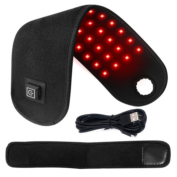 Red Light Lamp Belt, 660 nm & 850 nm LED Red Light Therapy with Timer, Flexible Portable Wrap Pad, Deep Therapy for Back, Shoulder, Joints, Infrared Therapy & Red Light Therapy for Body Pain
