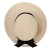 Women's Paper Braid Bow Accented Contrasting Sized Brim Sun Hat