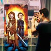 Galaxy Wars Backdrop 3 x 5.9 ft, Space Wars Face