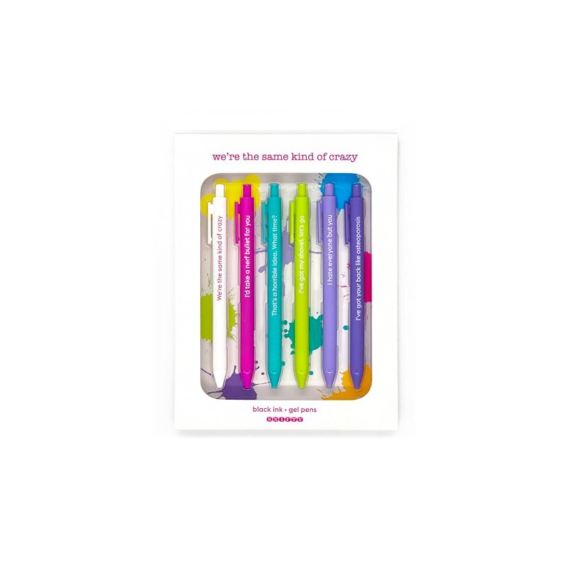 SNIFTY Same Kind of Crazy, Quotable Gel Pen, Set of