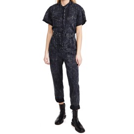 [BLANKNYC] Womens Luxury Clothing Drop shoulder Jumpsuit, Comfortable & Stylish Pants, Ruffle Me Up, Medium