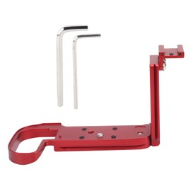 Quick Release Plate L Bracket with Hot Shoe Hand Grip Holder for Canon R5 SLR CameraRed