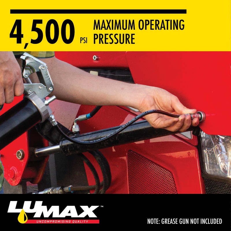 LUMAX LX-1400-2 Silver 1/8" NPT Standard Grease Coupler (Pack of