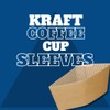 100 x 12oz /16oz Kraft Coffee Cup Sleeves Disposable Large