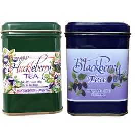 Huckleberry and Blackberry Flavor Ceylon Black Tea 40 Count Wild Berry Tea Bags