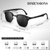 LINVO Polarized Semi Rimless Sunglasses for Men Women, Mens Sunglasses