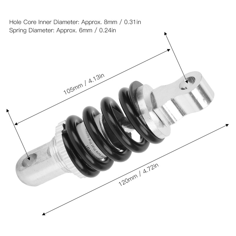 1 Pair of Shock Absorber Adjustable Damping Rear Suspension Spring