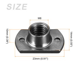 METALLIXITY Spot Weld Nuts (M8) 25pcs Carbon Steel Double Tab Fastening Nut - Industrial Equipment Construction