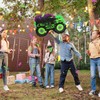 Green and Purple Monster Truck Pinata Car Pinata with Stick