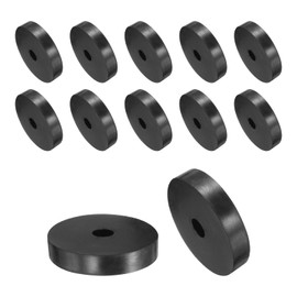 sourcing map 12 Pcs Rubber Spacers 50mm OD, 10mm ID, 10mm Height Round Anti Vibration Spacer